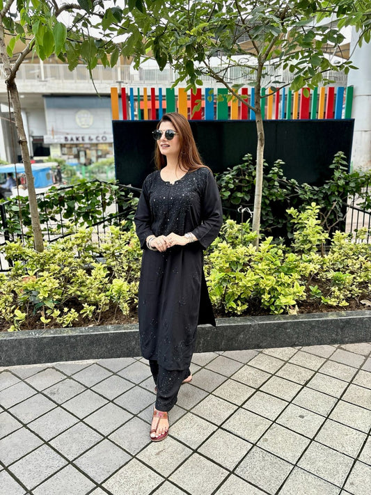 Mukaish Casual Chikankari Set